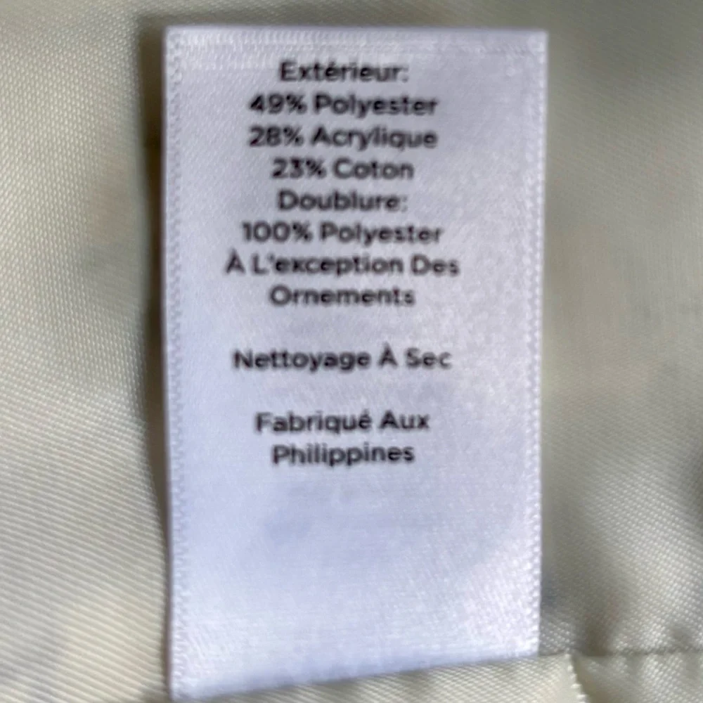 Talbots Ivory and Black Tweed Blazer - Picture 7 of 8